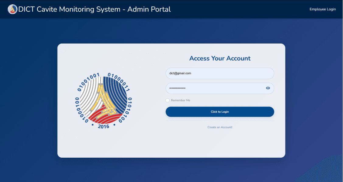 DICT Cavite Monitoring System preview